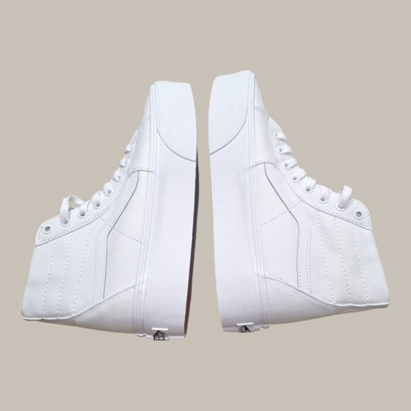 NWT Vans Sk8-Hi Tapered Stackform Shoes- White -Size: Men 8.5/ Women 10 (26.5 cm - Picture 9 of 14